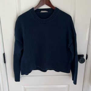 Cotton Knit Crewneck Sweater